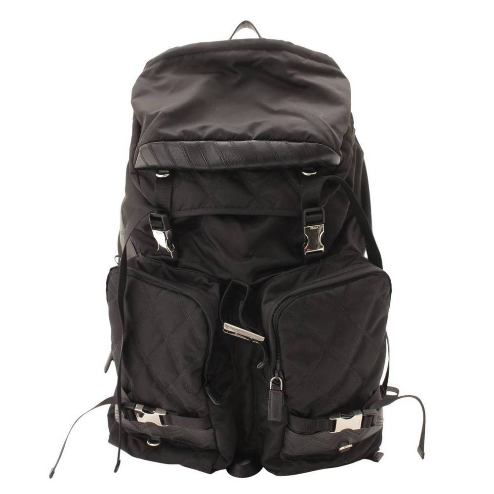 Prada Black Backpack Nylon Drawstring Rucksack - image 1